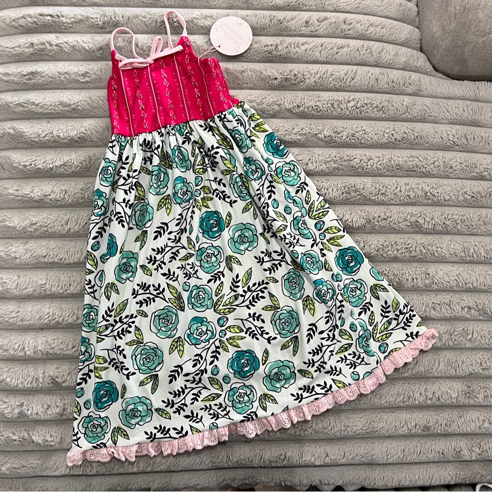 New 3T NWT Sweethoney Long Gown Easy Peasy print